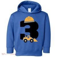  3rd Birthday Construction Gift For Birthday Boy Toddler Hoodie thumb 0