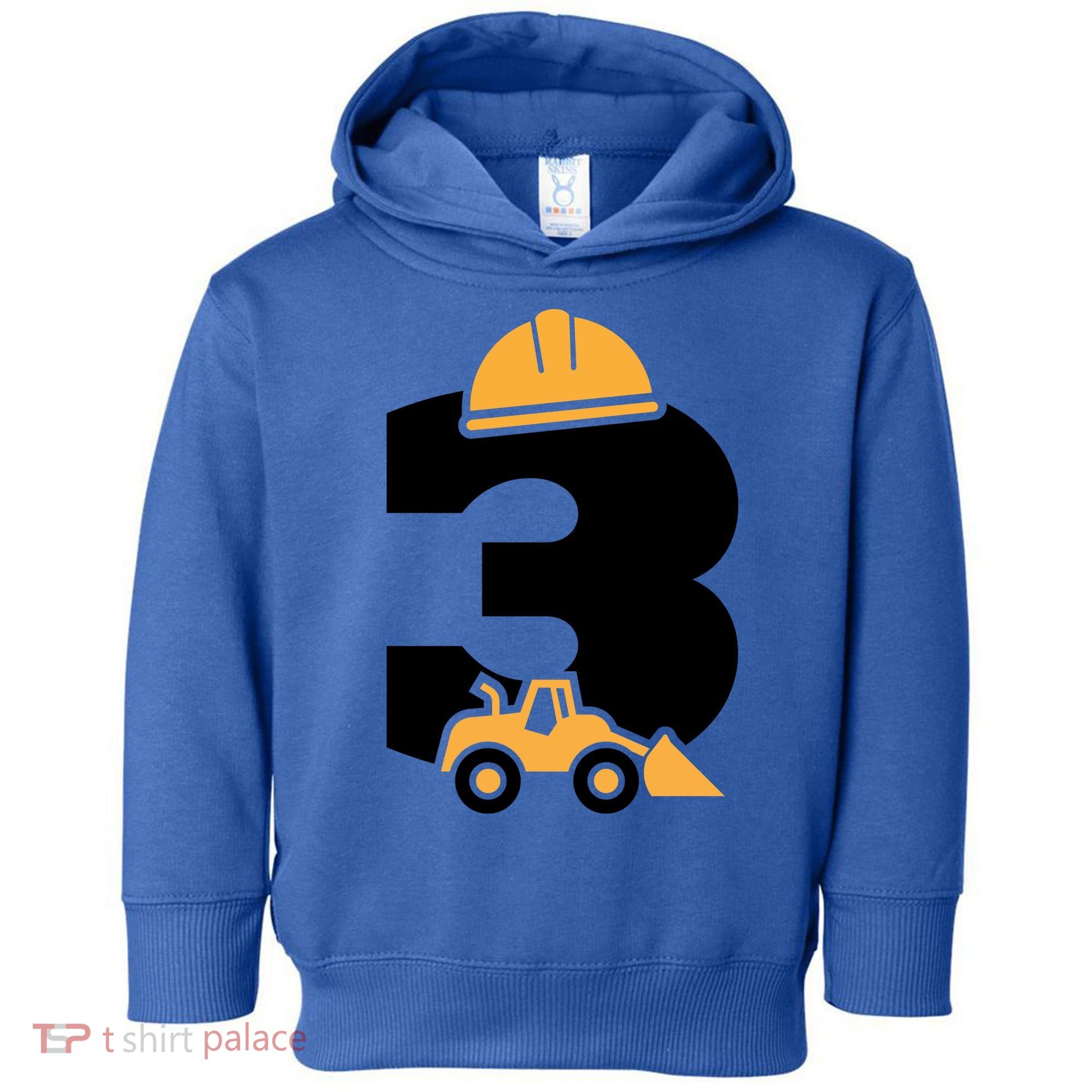  3rd Birthday Construction Gift For Birthday Boy Toddler Hoodie