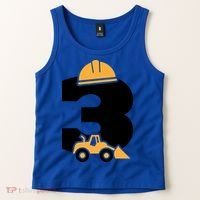  3rd Birthday Construction Gift For Birthday Boy Tank Top thumb 2