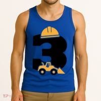  3rd Birthday Construction Gift For Birthday Boy Tank Top thumb 3