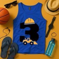  3rd Birthday Construction Gift For Birthday Boy Tank Top thumb 4