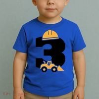  3rd Birthday Construction Gift For Birthday Boy Toddler T-Shirt thumb 2
