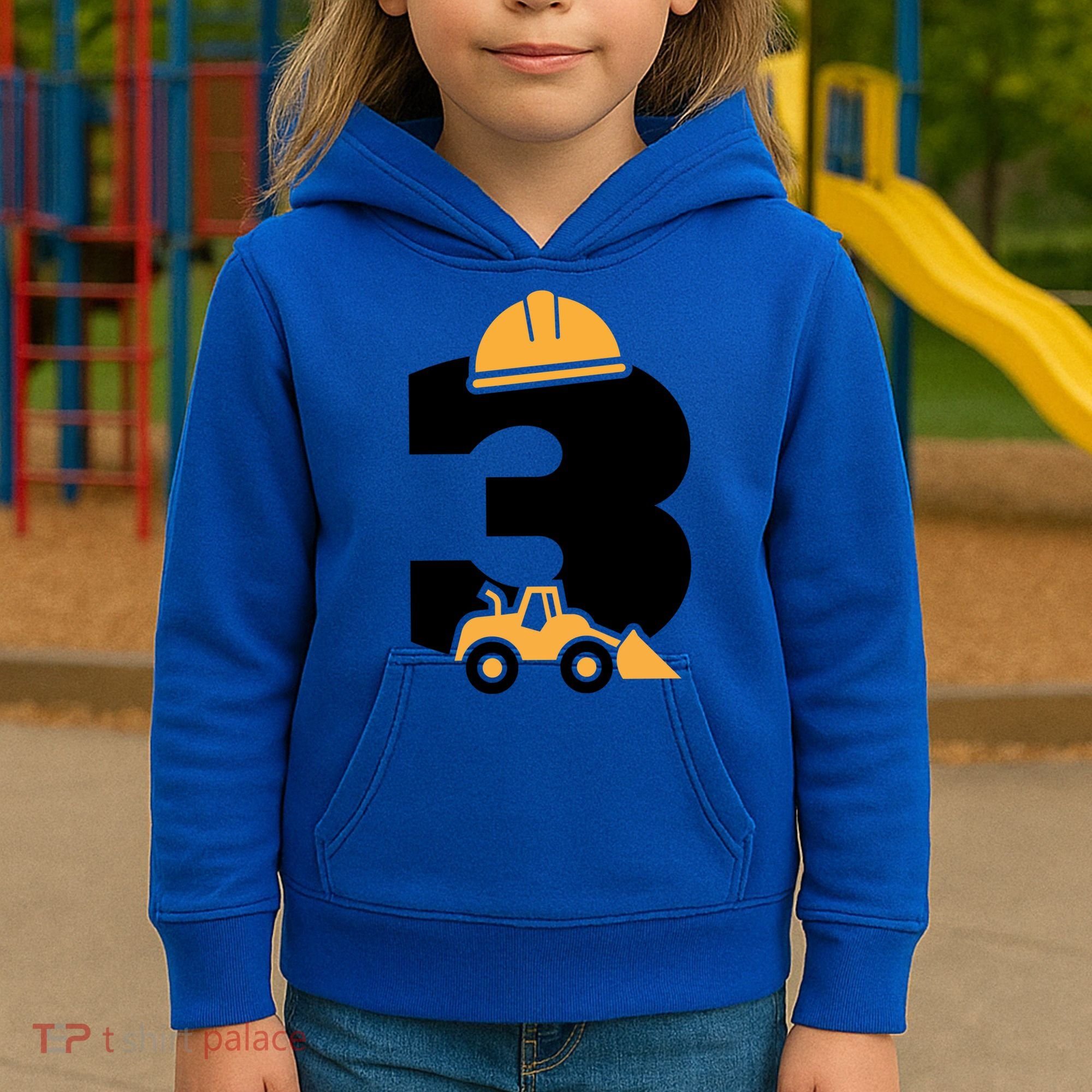  3rd Birthday Construction Gift For Birthday Boy Kids Hoodie