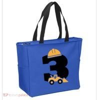  3rd Birthday Construction Gift For Birthday Boy Tote Bag thumb 2