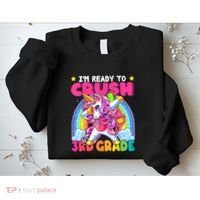 Crush 3rd Grade Dabbing Unicorn Back To School Girl Gift Sweatshirt thumb 2