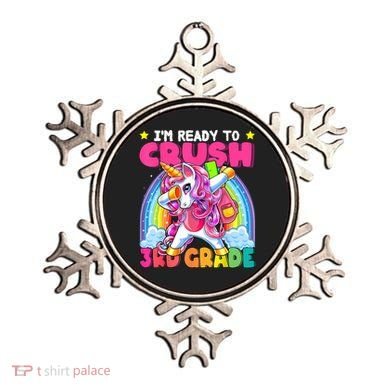 Crush 3rd Grade Dabbing Unicorn Back To School Girl Gift Ornament