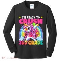 Crush 3rd Grade Dabbing Unicorn Back To School Girl Gift Kids Long Sleeve Shirt thumb 0