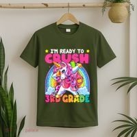 Crush 3rd Grade Dabbing Unicorn Back To School Girl Gift T-Shirt thumb 2