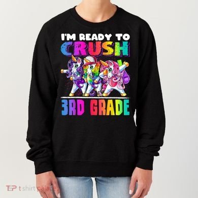 Crush 3rd Grade Dabbing Unicorn Back To School Backpack Girl Women's Sweatshirt