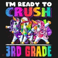 Crush 3rd Grade Dabbing Unicorn Back To School Backpack Girl Apron thumb 3