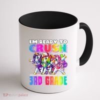Crush 3rd Grade Dabbing Unicorn Back To School Backpack Girl Coffee Mug thumb 1