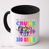 Crush 3rd Grade Dabbing Unicorn Back To School Backpack Girl Coffee Mug thumb 0
