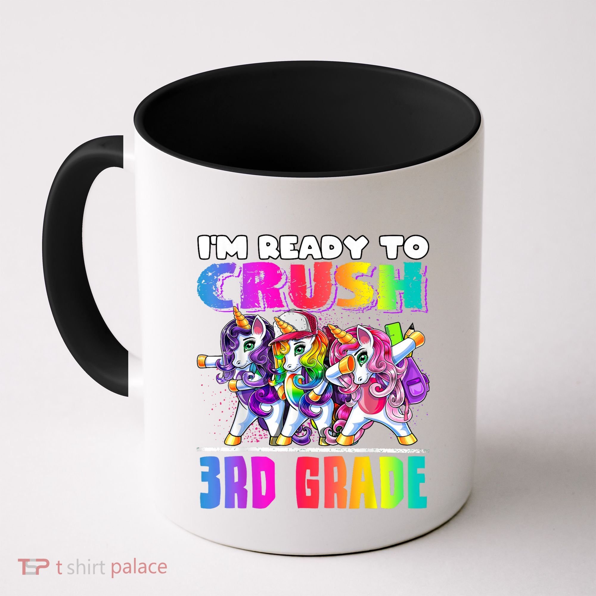 Crush 3rd Grade Dabbing Unicorn Back To School Backpack Girl Coffee Mug