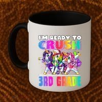 Crush 3rd Grade Dabbing Unicorn Back To School Backpack Girl Coffee Mug thumb 2