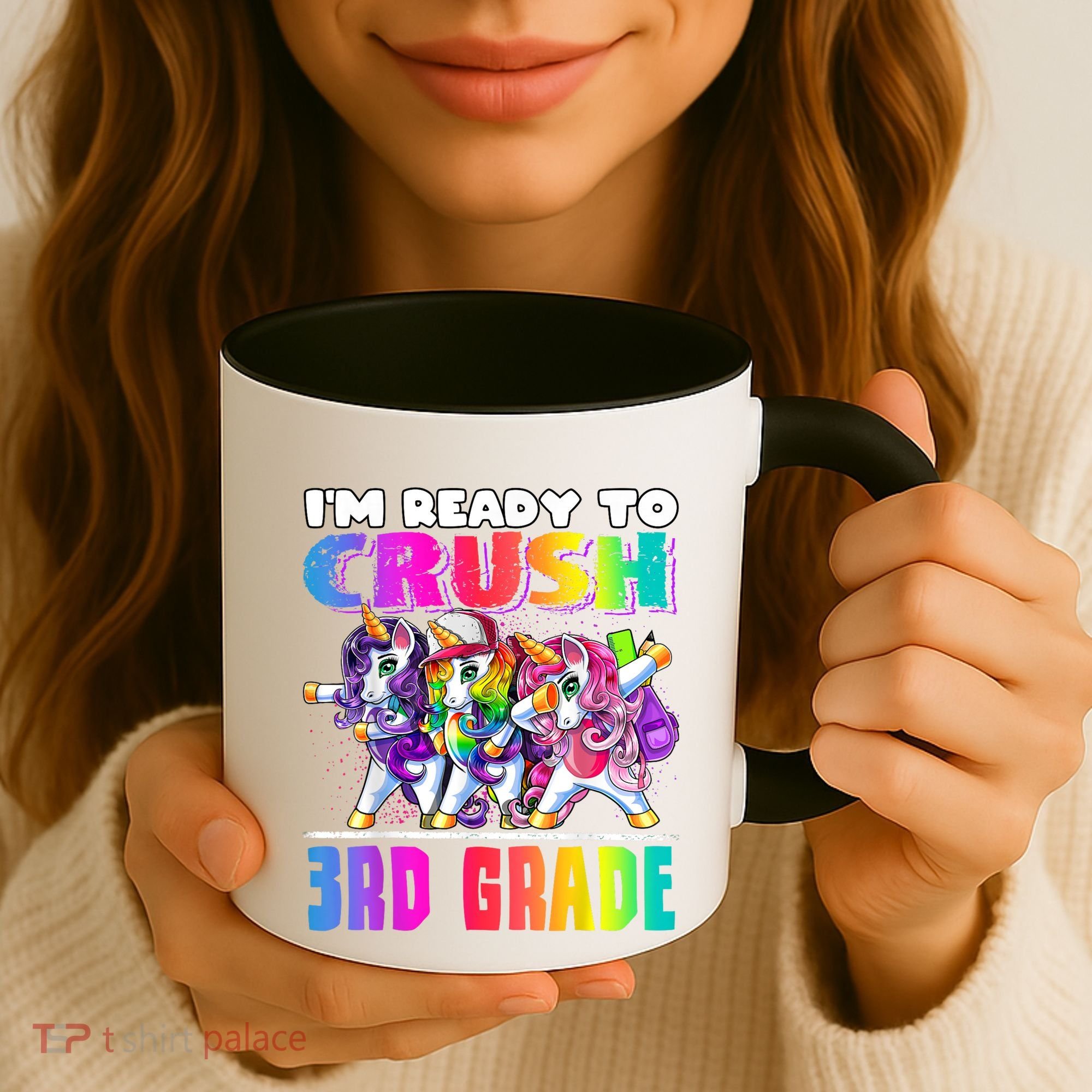 Crush 3rd Grade Dabbing Unicorn Back To School Backpack Girl Coffee Mug