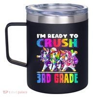 Crush 3rd Grade Dabbing Unicorn Back To School Backpack Girl 12oz Stainless Steel Coffee Mug thumb 2