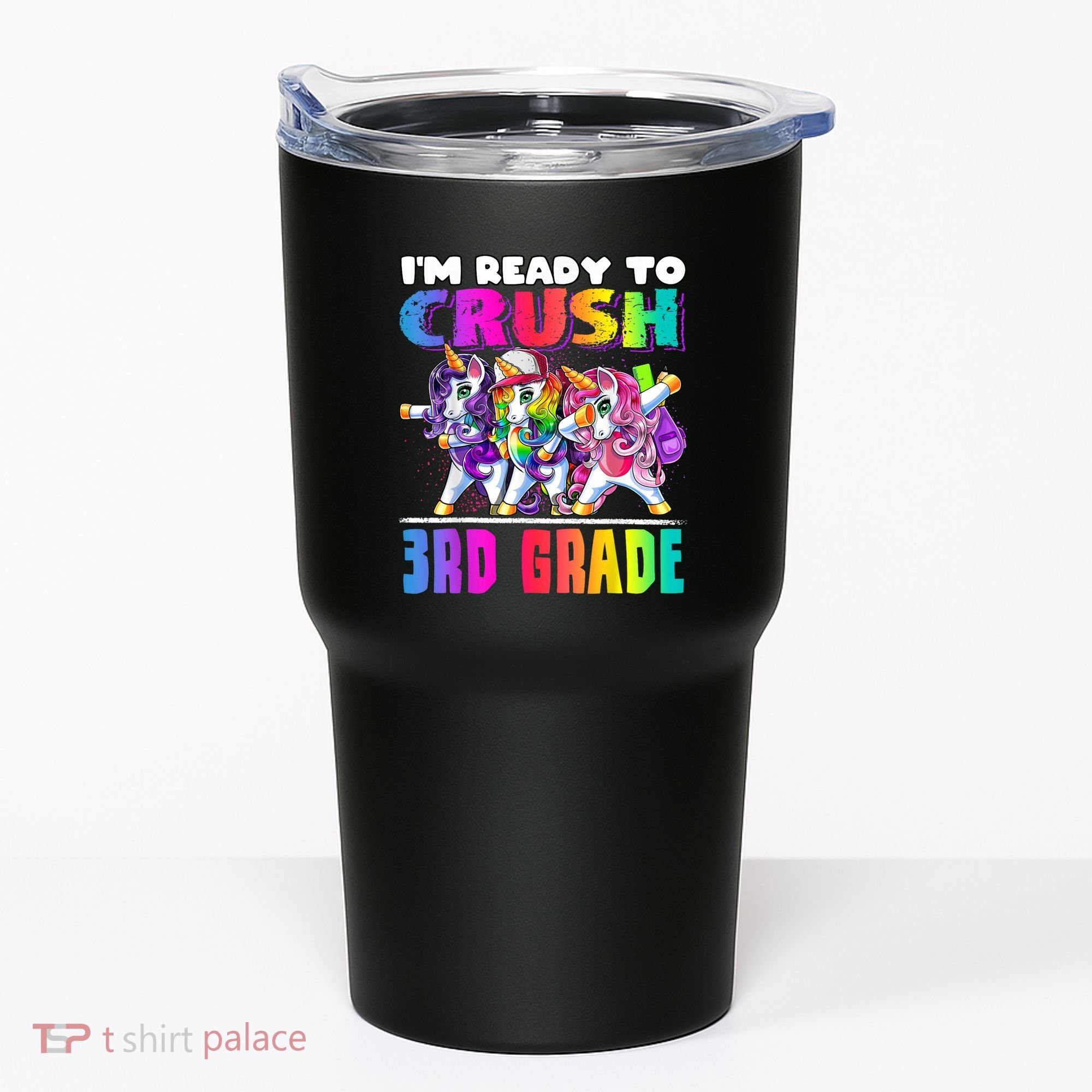 Crush 3rd Grade Dabbing Unicorn Back To School Backpack Girl Tumbler