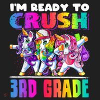 Crush 3rd Grade Dabbing Unicorn Back To School Backpack Girl Hat thumb 2