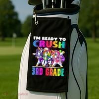 Crush 3rd Grade Dabbing Unicorn Back To School Backpack Girl Golf Towel thumb 2