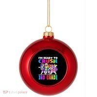 Crush 3rd Grade Dabbing Unicorn Back To School Backpack Girl Plastic Christmas Ball Ornament thumb 0