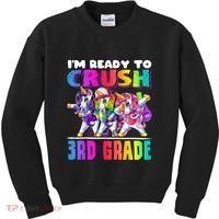 Crush 3rd Grade Dabbing Unicorn Back To School Backpack Girl Kids Sweatshirt thumb 0