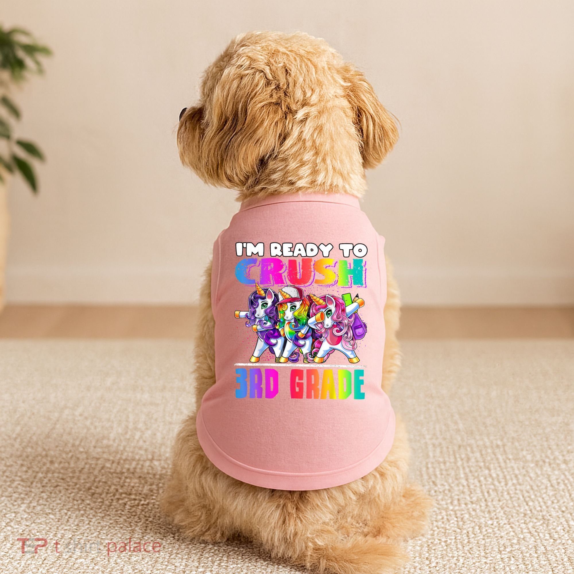 Crush 3rd Grade Dabbing Unicorn Back To School Backpack Girl Doggie Tank