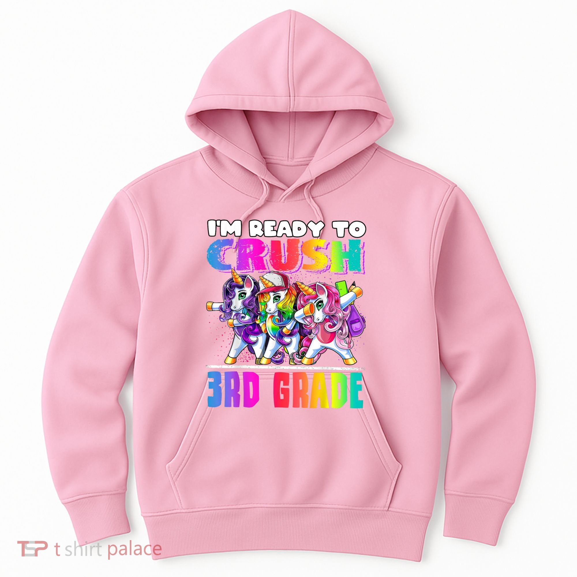 Crush 3rd Grade Dabbing Unicorn Back To School Backpack Girl Hoodie