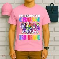 Crush 3rd Grade Dabbing Unicorn Back To School Backpack Girl T-Shirt thumb 6