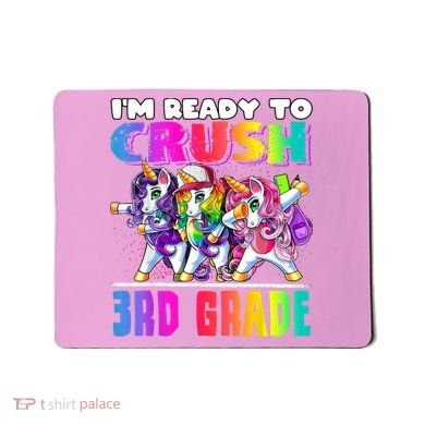 Crush 3rd Grade Dabbing Unicorn Back To School Backpack Girl Mousepad