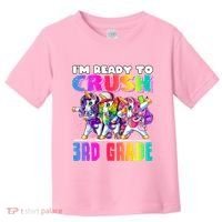 Crush 3rd Grade Dabbing Unicorn Back To School Backpack Girl Toddler T-Shirt thumb 0