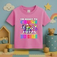 Crush 3rd Grade Dabbing Unicorn Back To School Backpack Girl Toddler T-Shirt thumb 3