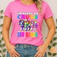Crush 3rd Grade Dabbing Unicorn Back To School Backpack Girl Women's T-Shirt thumb 2
