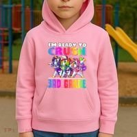 Crush 3rd Grade Dabbing Unicorn Back To School Backpack Girl Kids Hoodie thumb 2