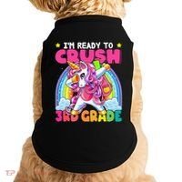 Crush 3rd Grade Dabbing Unicorn Back To School Gift Doggie Tank thumb 0
