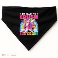 Crush 3rd Grade Dabbing Unicorn Back To School Gift USA-Made Doggie Bandana thumb 0