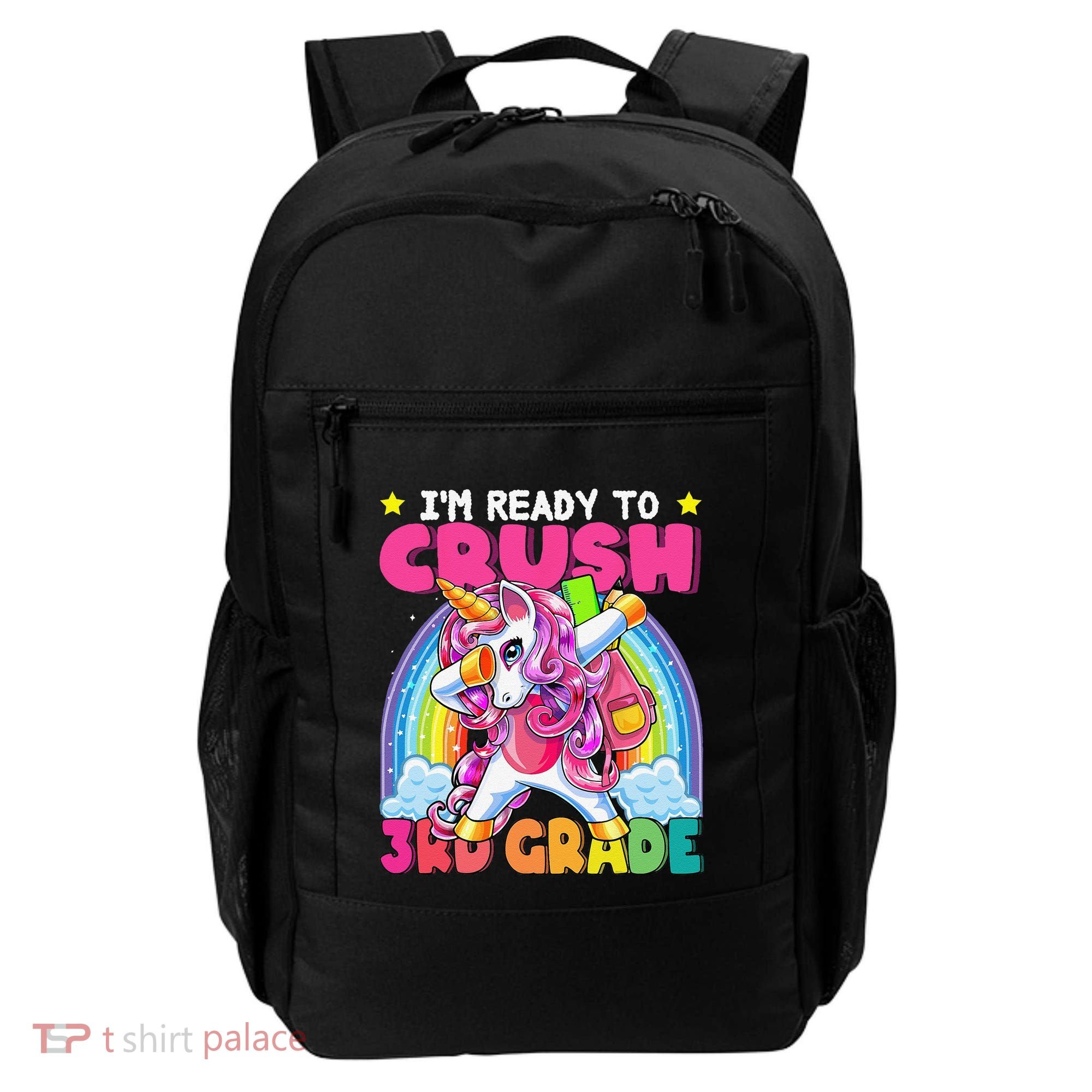 Crush 3rd Grade Dabbing Unicorn Back To School Gift Backpack
