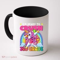 Crush 3rd Grade Dabbing Unicorn Back To School Gift Coffee Mug thumb 0
