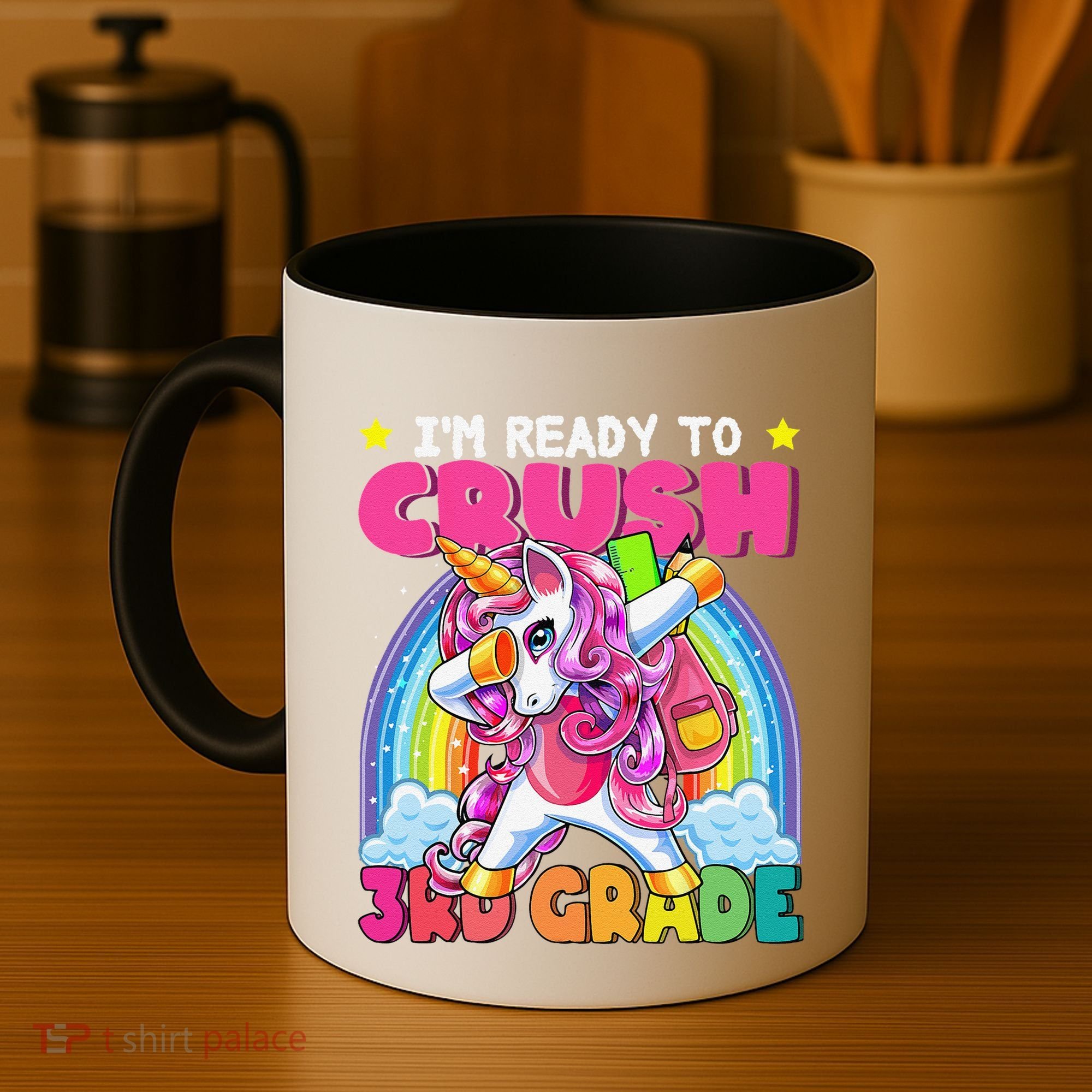 Crush 3rd Grade Dabbing Unicorn Back To School Gift Coffee Mug