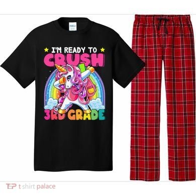 Crush 3rd Grade Dabbing Unicorn Back To School Gift Pajama Set