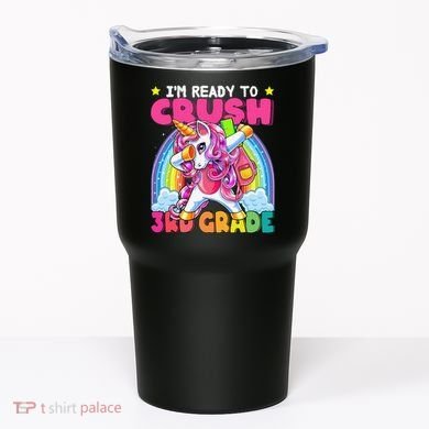 Crush 3rd Grade Dabbing Unicorn Back To School Gift Tumbler