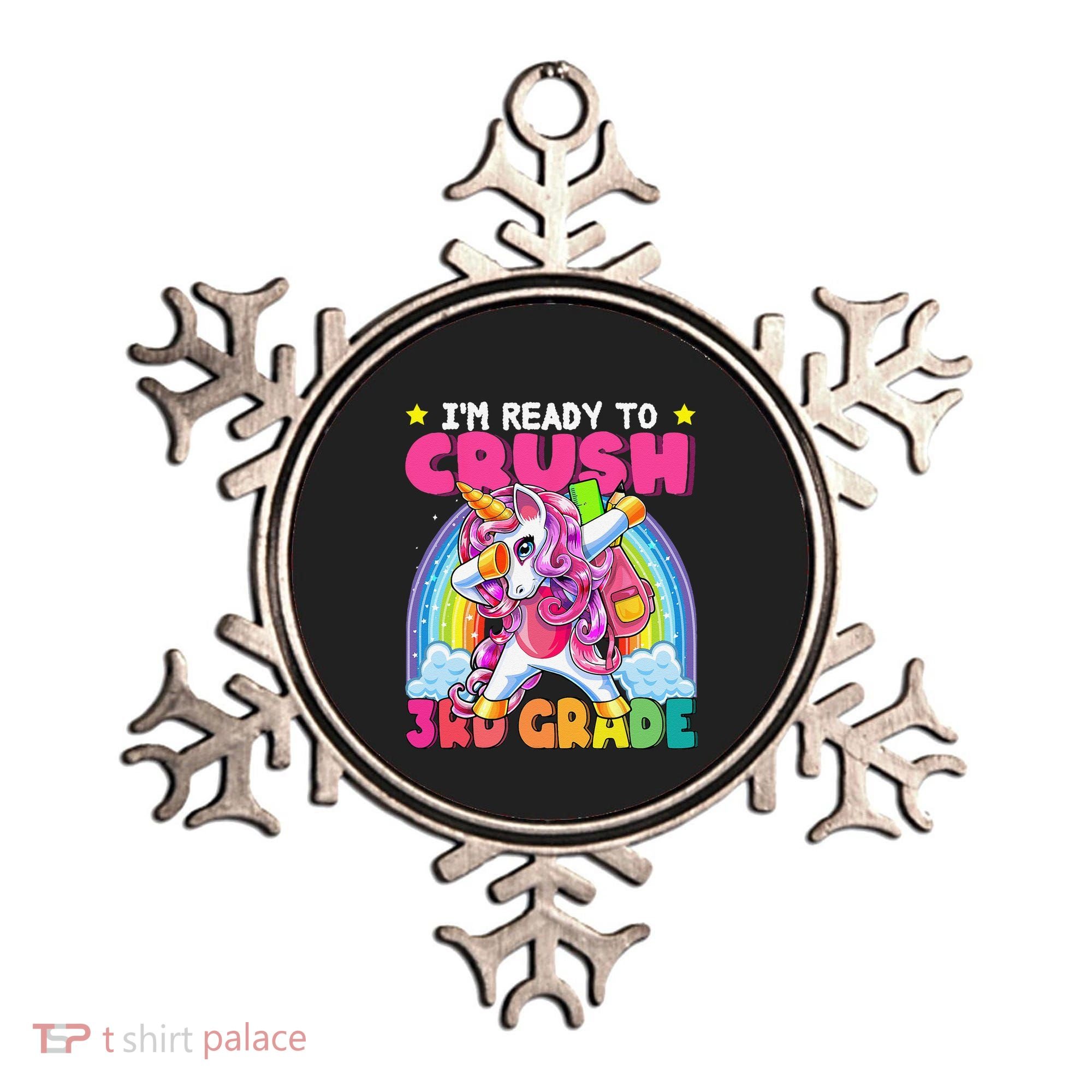Crush 3rd Grade Dabbing Unicorn Back To School Gift Ornament