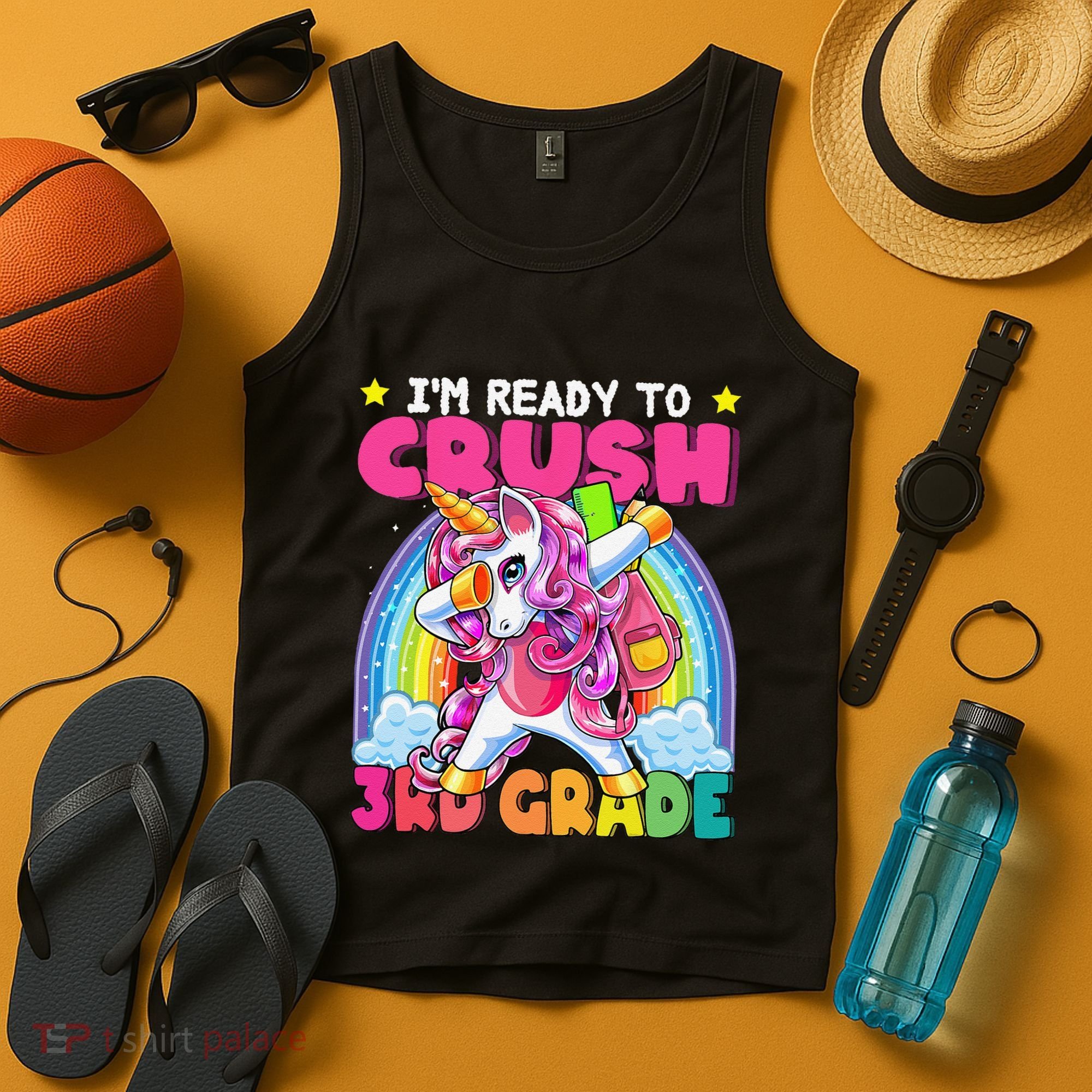 Crush 3rd Grade Dabbing Unicorn Back To School Gift Tank Top