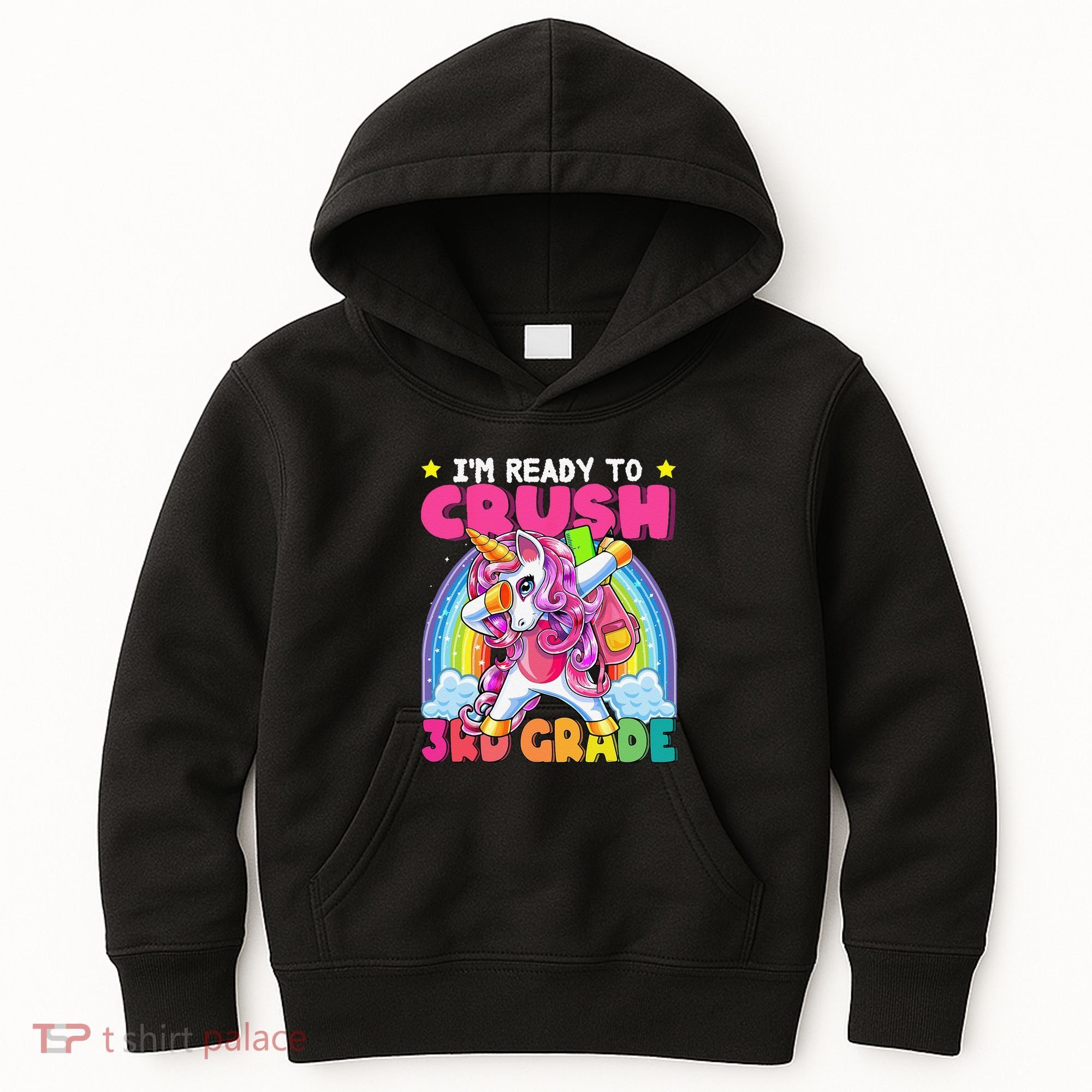 Crush 3rd Grade Dabbing Unicorn Back To School Gift Kids Hoodie