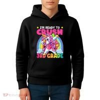 Crush 3rd Grade Dabbing Unicorn Back To School Gift Kids Hoodie thumb 4
