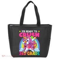 Crush 3rd Grade Dabbing Unicorn Back To School Gift Tote Bag thumb 0