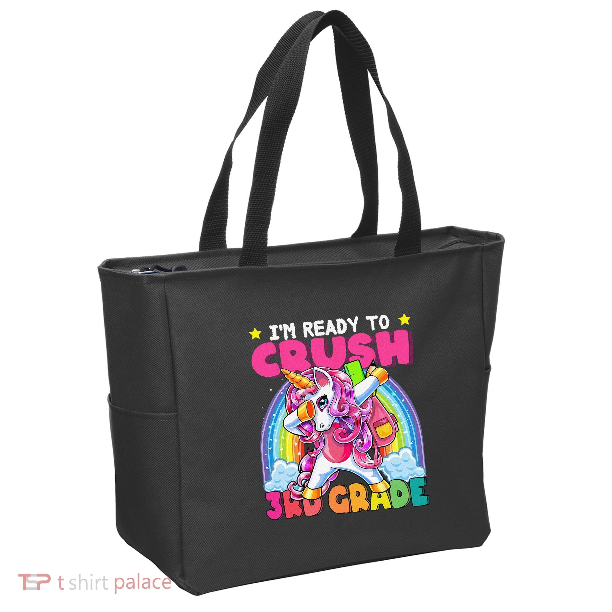 Crush 3rd Grade Dabbing Unicorn Back To School Gift Tote Bag