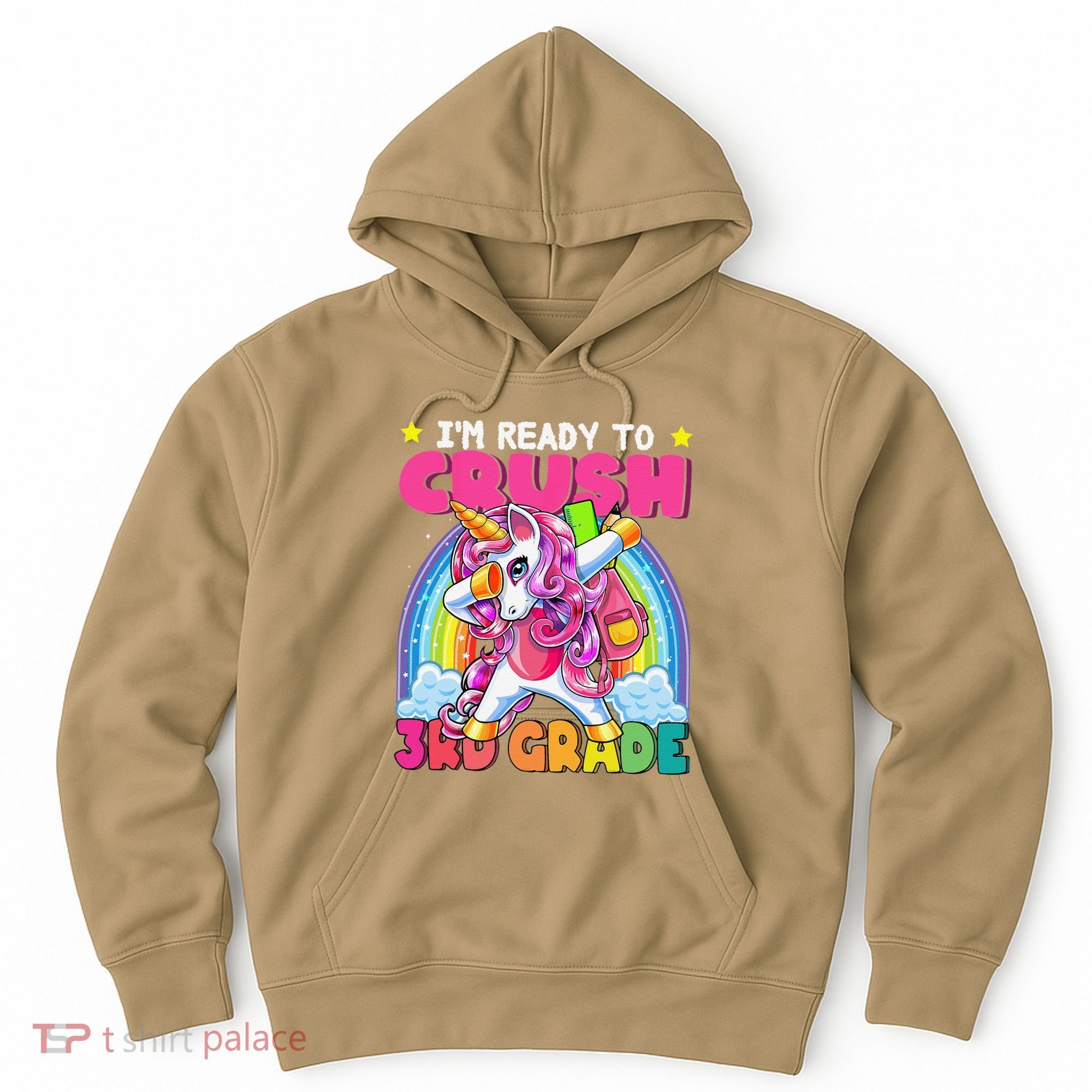 Crush 3rd Grade Dabbing Unicorn Back To School Gift Hoodie