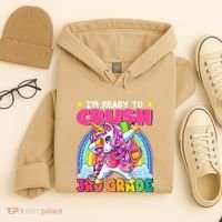 Crush 3rd Grade Dabbing Unicorn Back To School Gift Hoodie thumb 4
