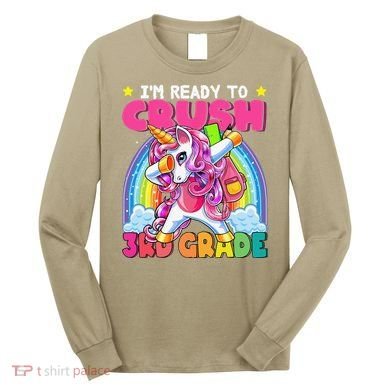 Crush 3rd Grade Dabbing Unicorn Back To School Gift Long Sleeve Shirt