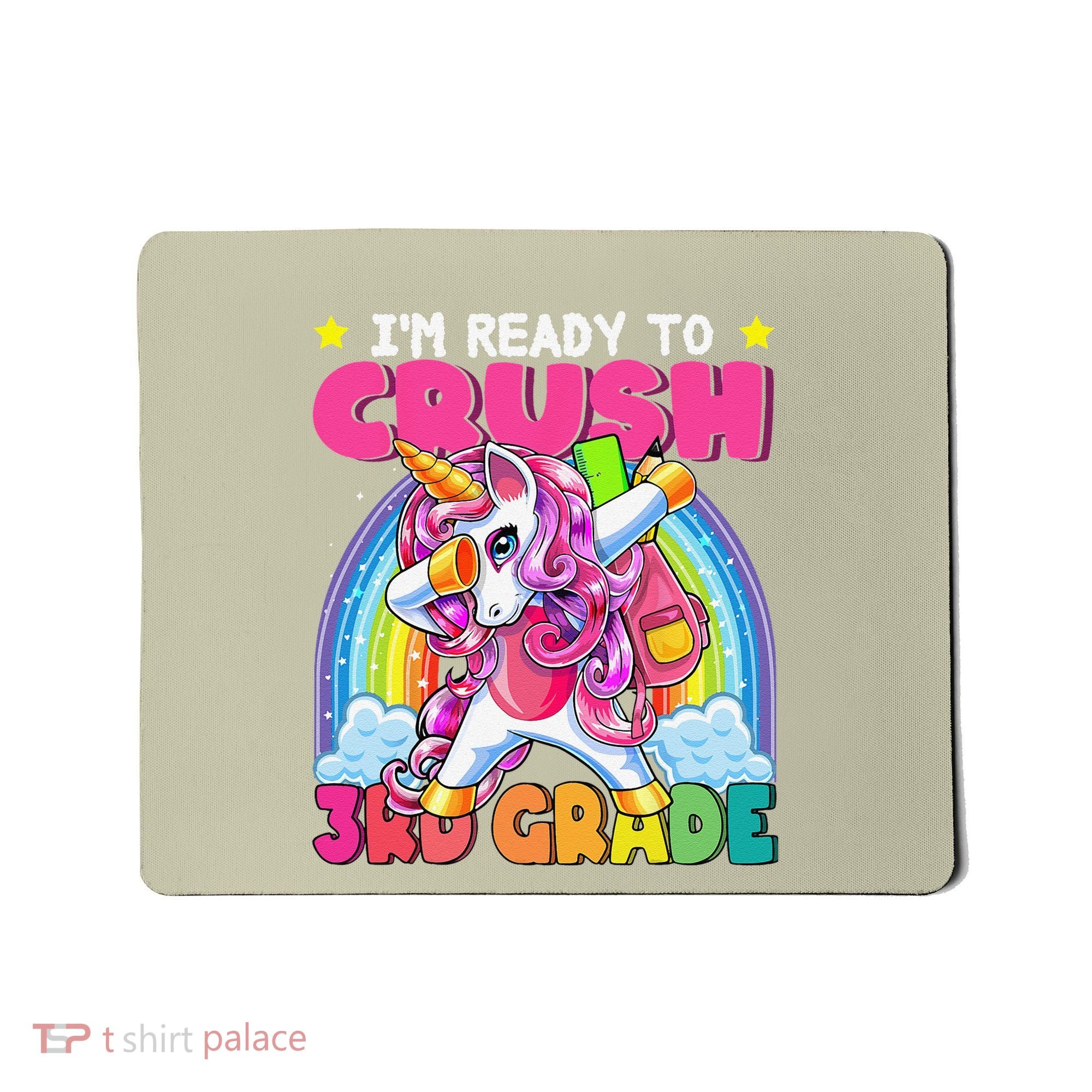 Crush 3rd Grade Dabbing Unicorn Back To School Gift Mousepad